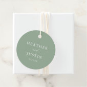 Sage Green Rustic Elegant Wedding Bedankjes Labels (In situ)