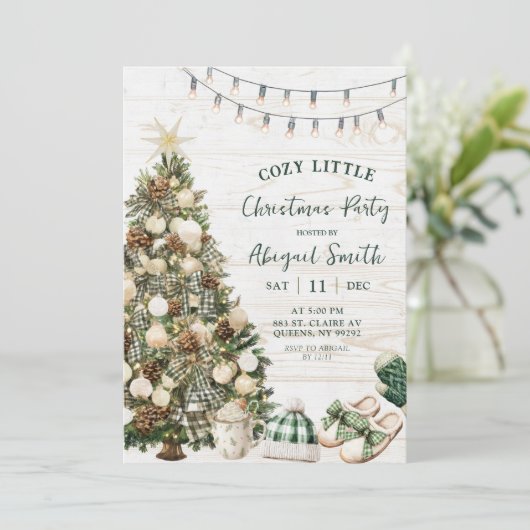 Sage Green Rustic Hygge Christmas Comfy and Cozy Kaart (Staand voorkant)