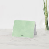 Sage Green Rustic Mountain Evergreen Trees Script Bedankkaart (Achterkant)