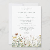 Sage Green Rustic Wildflower Wedding Kaart (Voorkant)