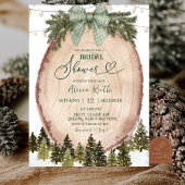 Sage Green Rustic Winter Forest Bridal Shower Kaart