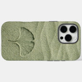 Sage Green Sand Ginkgo Leaf Zen Case-Mate iPhone Case (Achterkant (horizontaal))