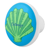 Sage Green Scallop Shell Thunder_Cove Keramische Knop (Rechts)