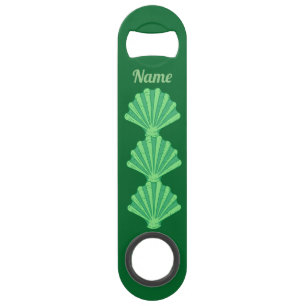 Sage Green Scallop Shell Thunder_Cove Speed Flessenopener