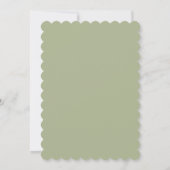 Sage Green Scalloped Wedding Invitation (Dos)