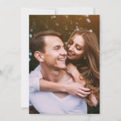 Sage Green Script Foto Trouwavond Party Kaart (Achterkant)