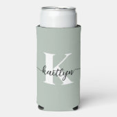 Sage Green Script Monogram (Seltzer Voorkant)