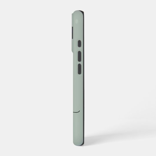 Sage Green Script Monogram iPhone 16 Hoesje (Linkerkant)