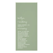 Sage Green Script Programme de mariage minimaliste (Devant)