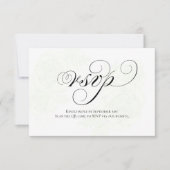 Sage Green Script QR Code Wedding RSVP Card (Devant)