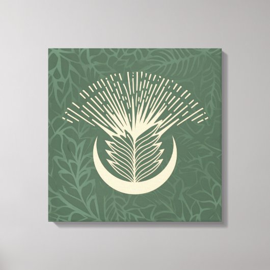 Sage Green Serenity: Boho geometrisch Canvas Afdruk (Voorkant)