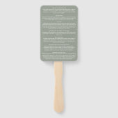 Sage Green Signature Script Jewish Wedding Handwaaier (Achterkant)