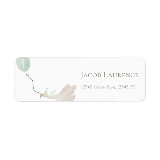 Sage Green Silly Goose Étiquette de adresse (Devant)