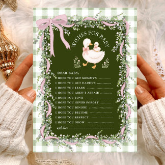 Sage Green Silly Goose Wensen voor Baby Spel