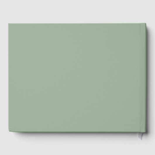 Sage Green Simple Modern Minimalist Weddenschap Gastenboek (Achterkant)