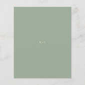 Sage Green Simple Modern Wedding Menu (Dos)