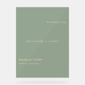 Sage Green Simple Modern Wedding Welcome (Recto)