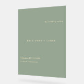 Sage Green Simple Modern Wedding Welcome (Angle)