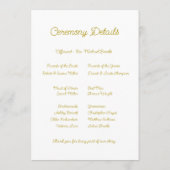 Sage Green & Soft Yellow Botanical Weddin Programma (Achterkant)