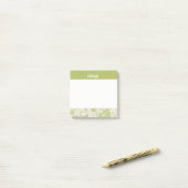 Sage Green Stippen en Damask Post-it® Notes (Op bureau)