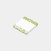 Sage Green Stippen en Damask Post-it® Notes (Schuin)
