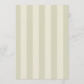 Sage Green Stripes Wedding Menu (Achterkant)
