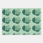 Sage Green Stylish Geometric Shaptern Pattern Inpakpapier Vel (Voorkant)