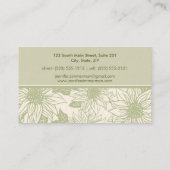 Sage Green Sunflower Visitekaartje (Achterkant)