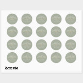 Sage Green Sweet Dank u bruiloft Sticker (Vel)
