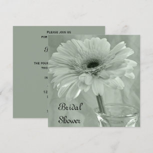 Sage Green Tinted Gerber Daisy Vrijgezellenfeest Kaart