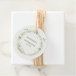 Sage Green Toile De Juoy Nesting Party Bedankjes Labels