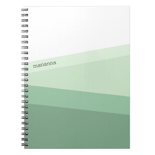 Sage Green Tones Geometric Pattern Notitieboek (Voorkant)