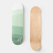 Sage Green Tones Geometric Pattern Skateboard (Voorkant)