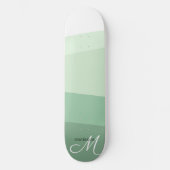 Sage Green Tones Geometric Pattern Skateboard (Voorkant)