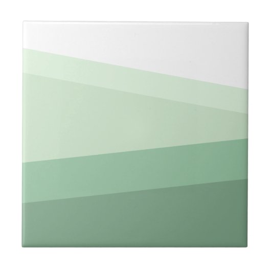 Sage Green Tones Geometric Pattern Tegeltje (Voorkant)
