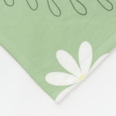 Sage Green Tropische Bloemen Botanische Lente Zome Fleece Deken (Hoek)