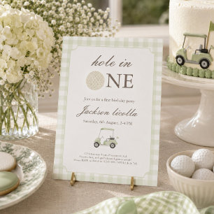 Sage Green Trou en un Golf Invitation Anniversaire