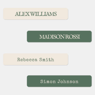 Sage Green Typewriter   Waterdichte naametiketten Labels