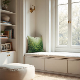 Sage Green Veil Moss Abstract - Biologisch Modern Kussen