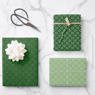 Sage Green, Vert foncé Feuille fleuri cadeau motif