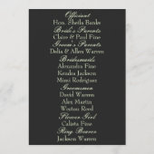 Sage Green Victoriaans huwelijksprogramma Programma (Achterkant)