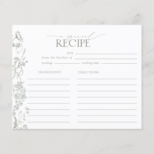 Sage Green Victoriaans Vrijgezellenfeest Recept (Voorkant)