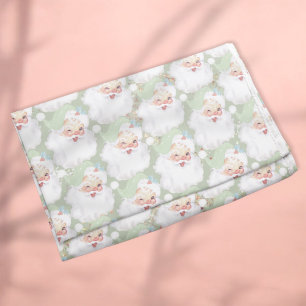 Sage Green vintage santa claus winnaar kerst Fleece Deken