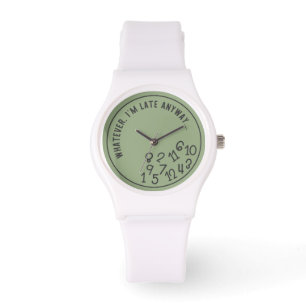 Sage Green wat ik te laat ben. Horloge