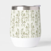 Sage Green Watercolor French Country Olive Pattern (Gauche)