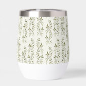Sage Green Watercolor French Country Olive Pattern (Arrière)