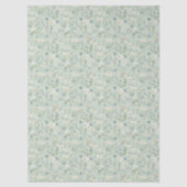 Sage Green Watercolor Small Wildflowers Tissuepapier (Voorkant)