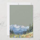 Sage Green Waterverf Mountain Wildflower Wedding Save The Date (Achterkant)