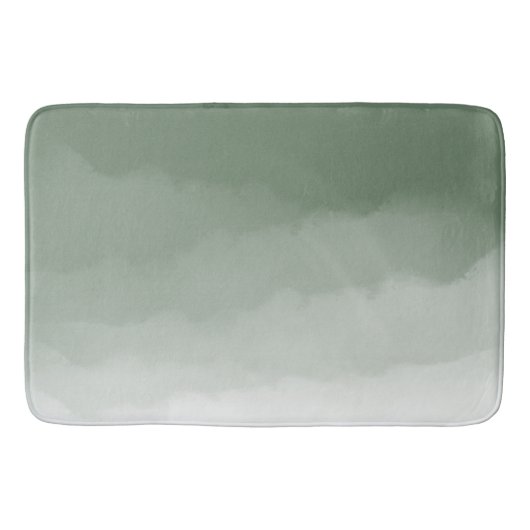 Sage Green Waterverf Ombre Badmat (Voorkant)