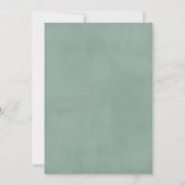 Sage Green Waterverf Wedding Save the Date Kaart (Achterkant)